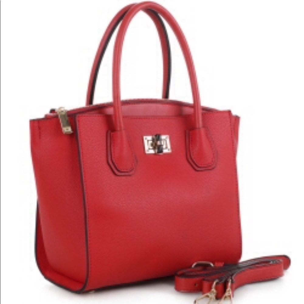 Red Top Handle Satchel Purse RY3164